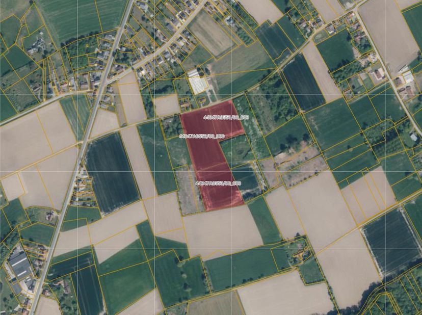 Ce terrain agricole bien situé de 2,7346 hectares est situé le long de la Groenstraat et a un accès direct à la route publique sur une largeur d'envir