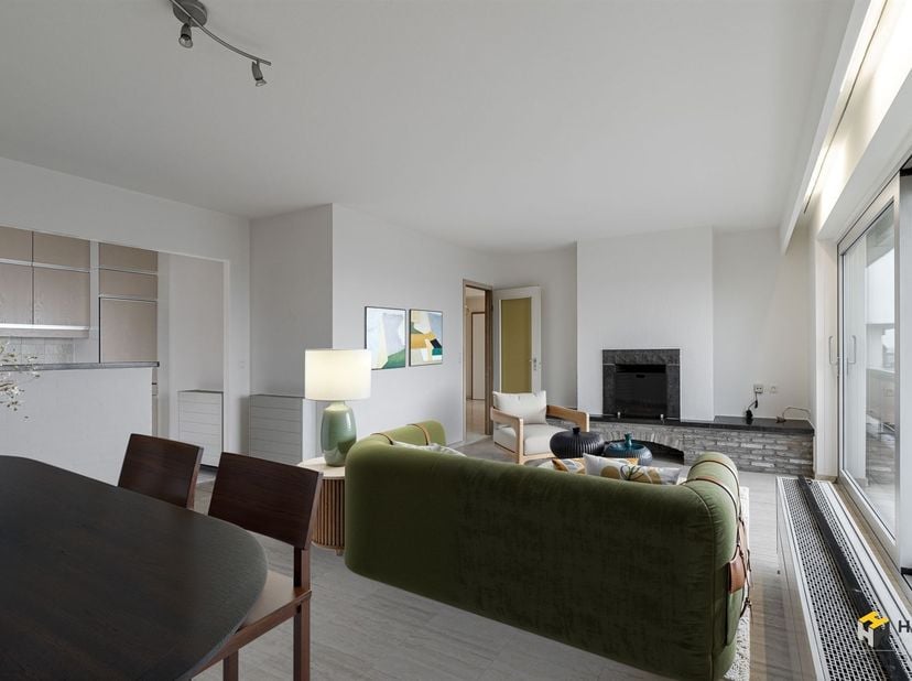 Nieuwdreef 123 (9e verd.) - Merksem<br />
<br />
Instapklaar appartement (107m²) met 2 slaapkamers, 2 terrassen en autostaanplaats in Merksem.<br />