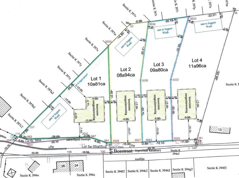 Rustig gelegen, zuidgerichte bouwgrond voor open bebouwing van 980m² (lot 3). Gelegen te Ramsel met alle faciliteiten in de onmiddellijke omgeving. De