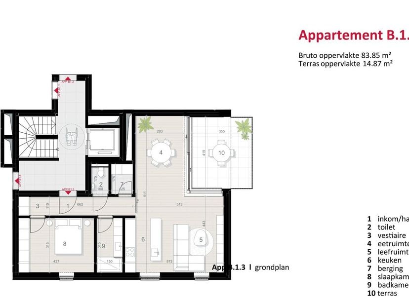 Appartement te koop in Bert Leysenlaan 21,
                    2490 Balen