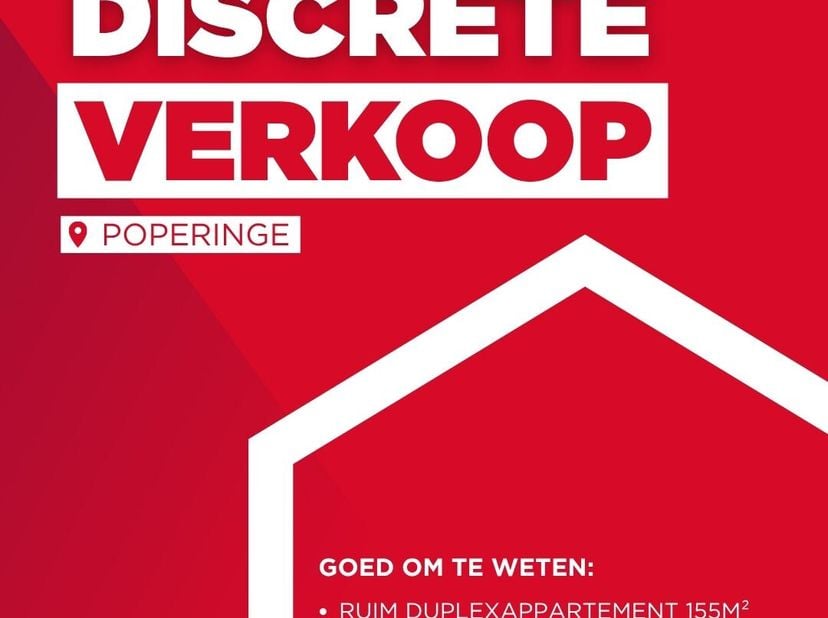 TE KOOP: Uitzonderlijk ruim duplexappartement met zonnig terras in Poperinge Wie op zoek is naar veel ruimte, rust én een centrale ligging, vindt hier
