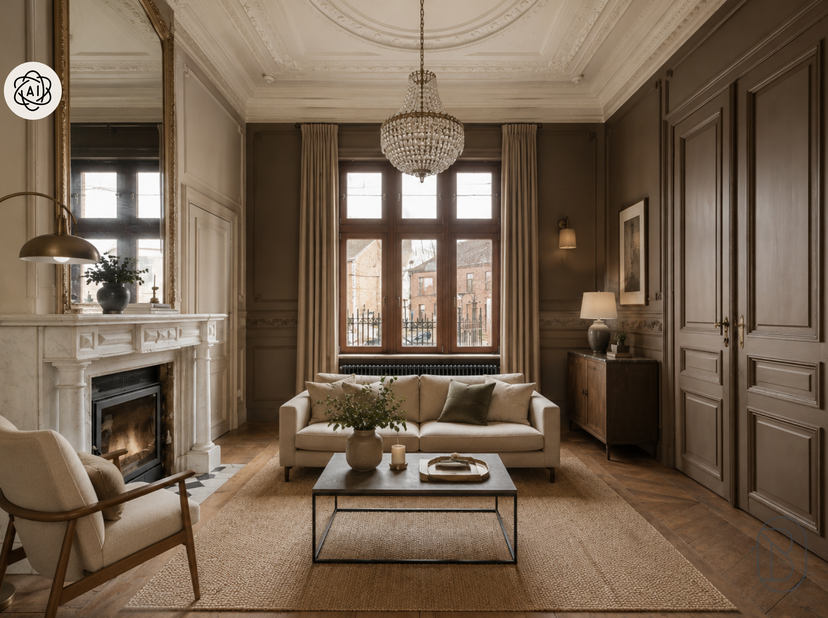 Imposante maison de maître dotée d'un magnifique jardin orienté sud et d'un potentiel exceptionnel, située sur un vaste terrain de 1 570 m². Cette dem