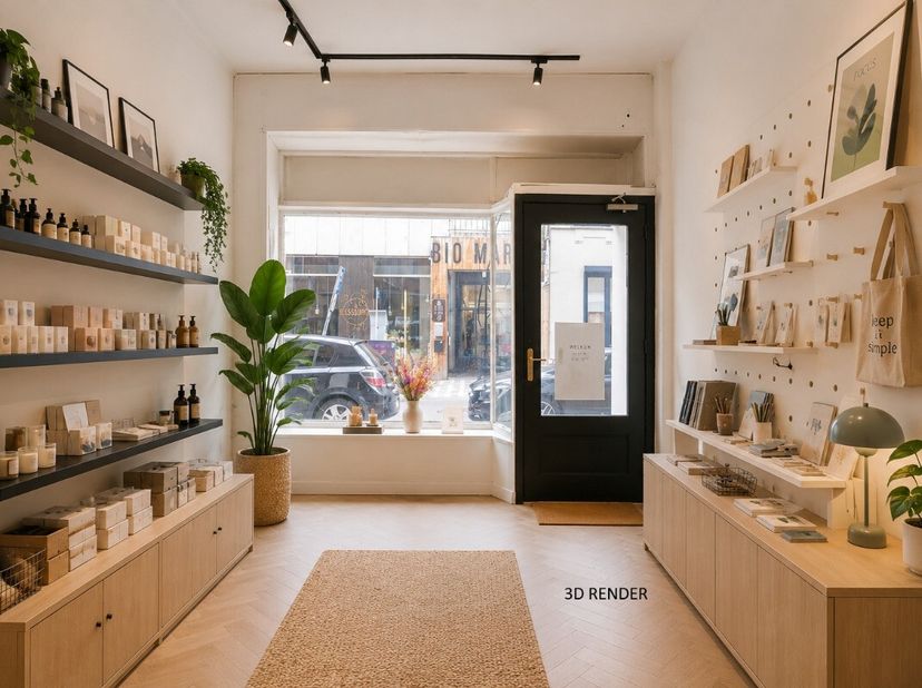 Situé au cur du quartier commerçant de Jette, à deux pas de la place du Miroir, ce commerce de 66 m² (90m² après travaux - voir permis!) bénéficie dun