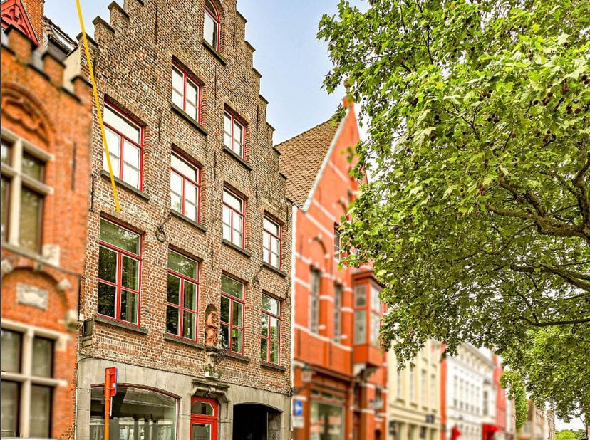 In het historische burgerhuis “De Gouden Rake”, met een imposante 17de-eeuwse gevel, bevindt zich dit charmante appartement van ca. 120 m² op de eerst