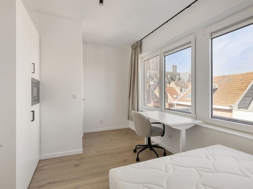 **Luxueus studeren in hartje leuven**<br />
<br />
In de Ravenstraat bevindt zich deze volledig gerenoveerde residentie, gelegen pal in het centrum va