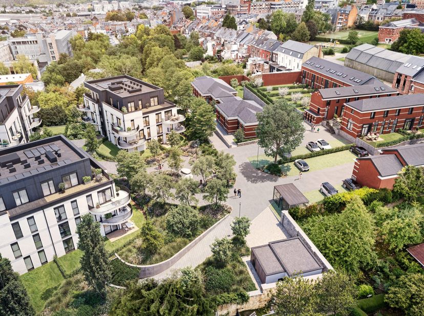 NAMUR-SALZINNES – In een rustige en groene omgeving, en toch vlak bij het stadscentrum en alle voorzieningen, prachtige NIEUWBOUWWONING (3slpk/1badk/1