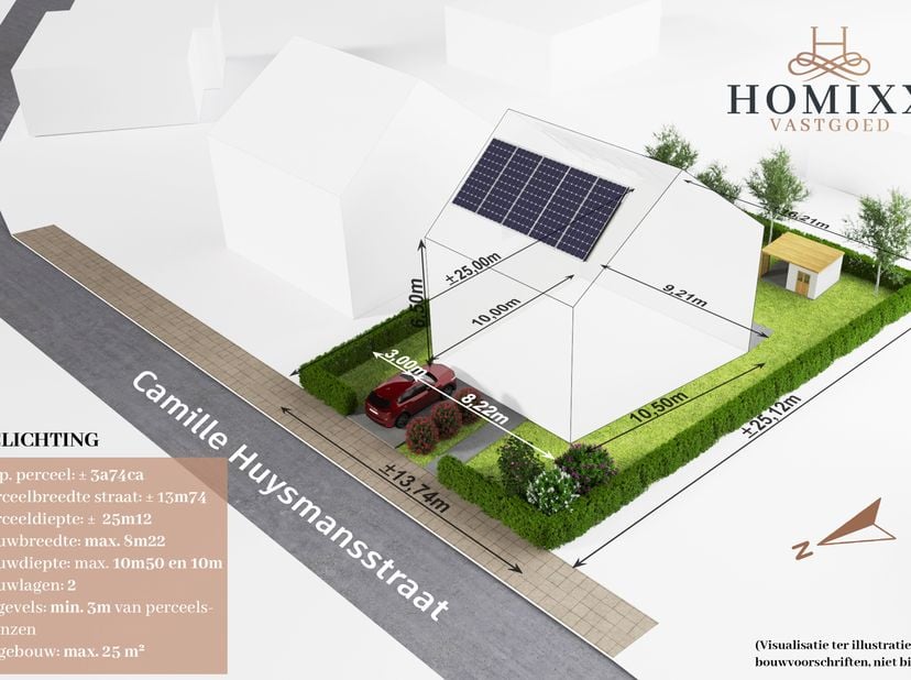 Meer info via 016 199 344 of via info@homixx.be <br />
LOT 2<br />
Deze zuidelijk georiënteerde bouwgrond is rustig gelegen, in een doodlopend aftakki