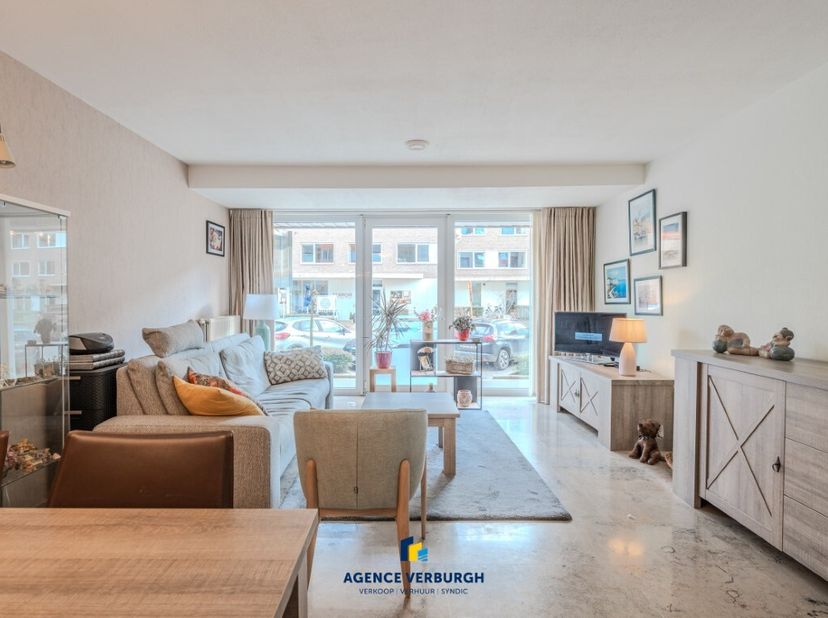 Op wandelafstand van de duinen en de zee, bevindt zich dit verzorgde gelijkvloers appartement met één slaapkamer. U geniet hier van een rustige omgevi