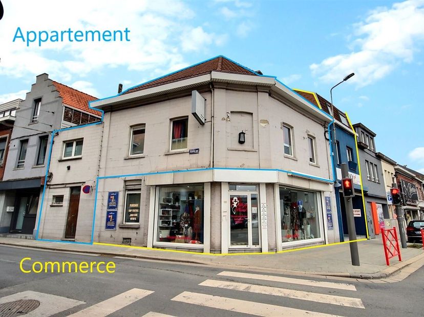 Immeuble de rapport mixte en plein centre de Mouscron