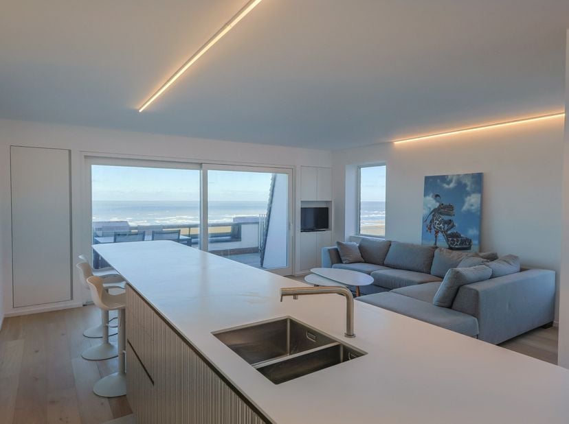 Ce penthouse récemment rénové combine un aspect moderne et frais avec beaucoup de lumière naturelle et une vue imprenable sur la plage et la mer.<br /