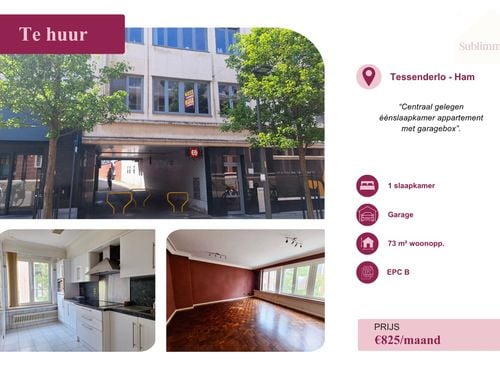                                         Appartement te huur in Tessenderlo, € 825
