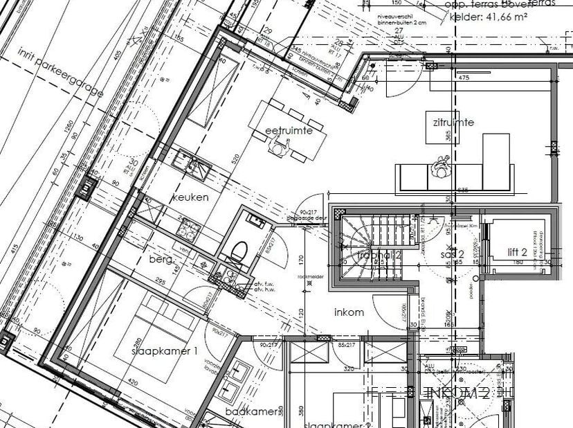 Dit ruim appartement met een bewoonbare oppervlakte van 103.82m² is momenteel nog casco.  U heeft dus de mogelijkheid om het in te richten naar keuze.