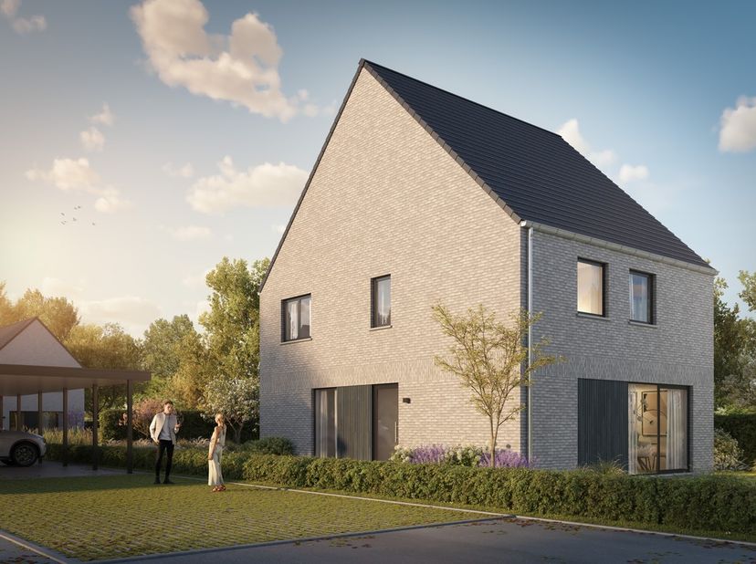 Hectaar realiseert een exclusief woonproject op een centrale en rustige locatie in Belsele, omgeven door groen. Lot 02 betreft een energiezuinige open