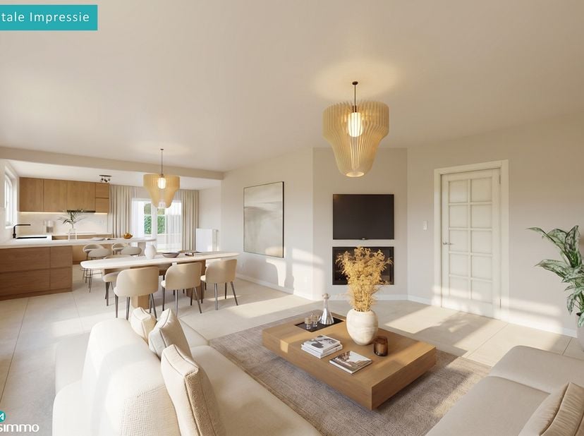 VERZORGDE EN VOLLEDIG GELIJKVLOERS INGERICHTE GEZINSWONING MET 3 SLAAPKAMERS EN TUIN IN RIEMST<br />
<br />
*** Bekijkt U deze woning via een aanverwa