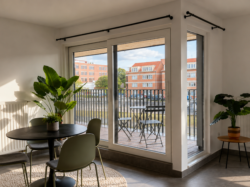 Aan de Zuidkaai bevindt zich dit nieuwbouw appartement (van 2015) met twee slaapkamers, een gezellig terras en een uitstekende ligging nabij het centr