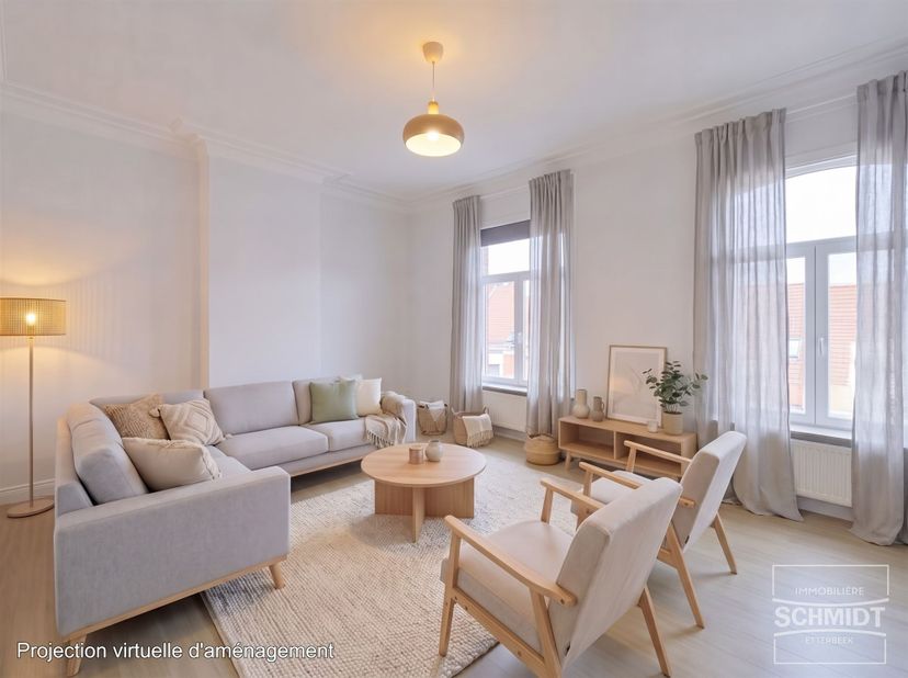 IMMOSCHMIDT (Réf : 29250) Etterbeek - Roi Vainqueur: Aantrekkelijk appartement van 70m2 op de 2e verdieping van een klein gebouw van 4 verdiepingen. H