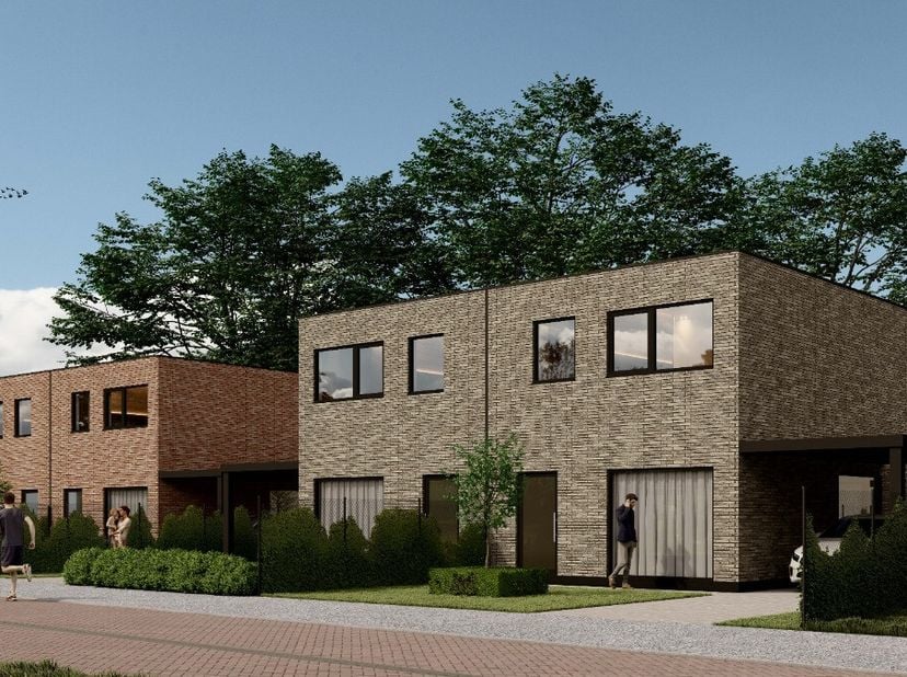 Kleinschalig nieuwbouwproject langs de Gentweg in Kaprijke: halfopen gezinswoningen in het groen, met vlotte bereikbaarheid van winkels en voorziening