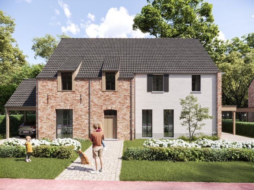 In een groene omgeving met een wijds uitzicht over de groene vallei en bossen, worden deze 4 stijlvolle tijdloze nieuwbouwwoningen gerealiseerd.&amp;nbsp;