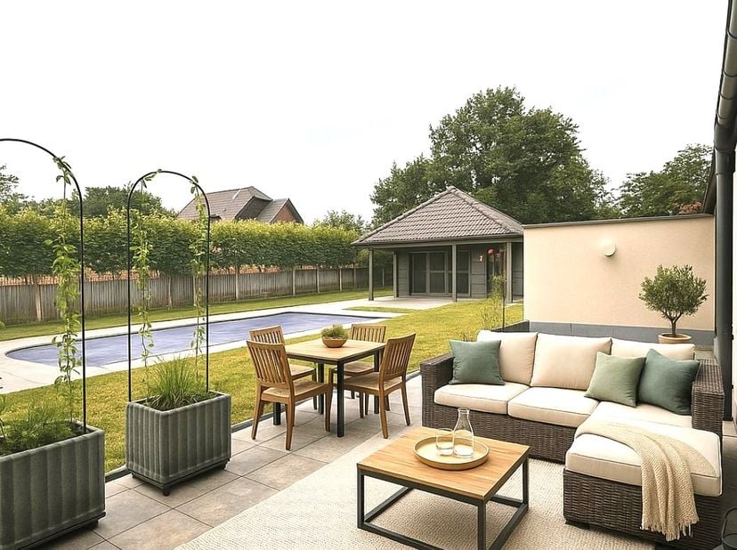 De luxe van een villa met het comfort van een appartement, dat gevoel krijgt u als u binnenstapt in de Landwaartslaan 23 bus 3 te Boxbergheide, deelge