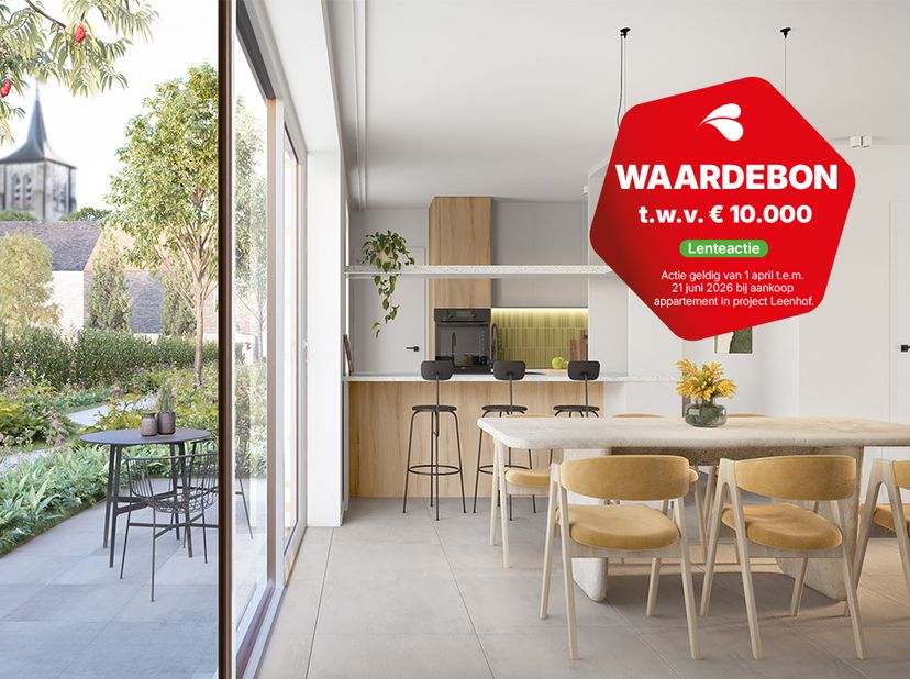 Gelijkvloers appartement – 1 slaapkamer – Lichtrijke leefruimte met open keuken – Ruim terras – Handige berging – Warmtepomp, vloerverwarming, zonnepa