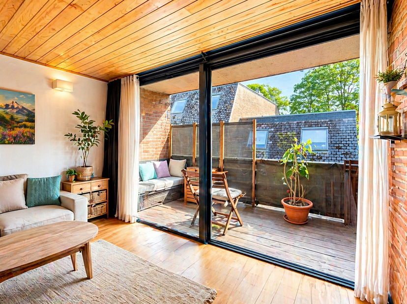 Entre le parc des Sources et le parc Parmentier, non loin de la place Dumont, au 1ER étage d’un petit immeuble avec ascenseur, superbe duplex-penthous