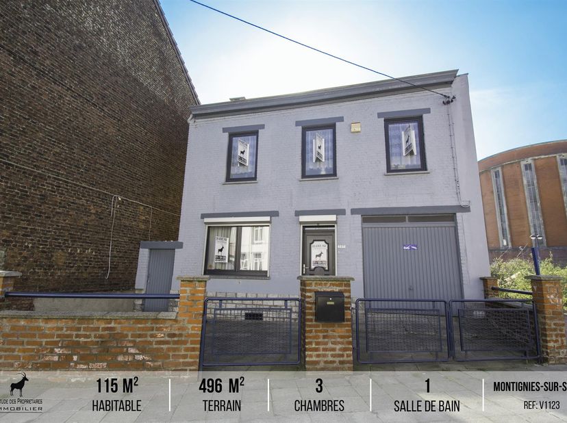 **** VIRTUEEL BEZOEK: https://fr.envisite.net/0v1123 ****<br />
Mooi en groot huis te koop in de streek van MONTIGNIES-SUR-SAMBRE<br />
Dit huis is pe