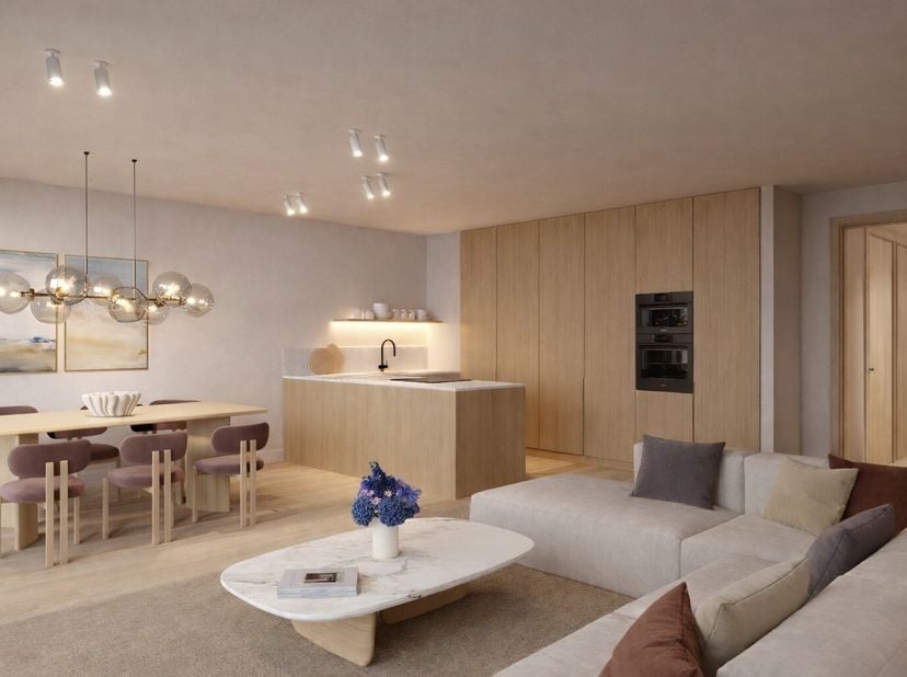 In de residentie Rokerij te Knokke-Heist bevindt zich deze bijzonder aangename stapelwoning met een bewoonbare oppervlakte van ca. 160 m². De woning l