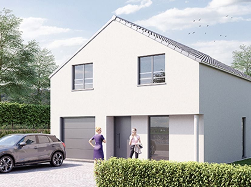 Projet de villa 4 FACADES PEB A+ (triple vitrage, panneaux solaires photovoltaïques, pompe à chaleur, chauffage sol, ventilation double flux avec récu