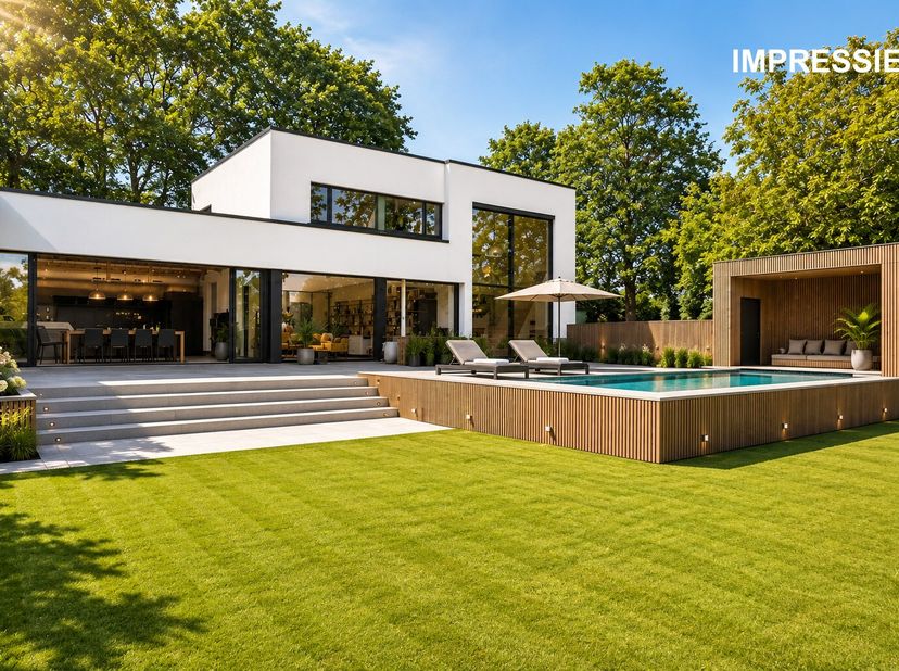 Deze eigendom biedt een unieke combinatie van wonen en werken of dubbel wonen. Het linkergedeelte betreft een totaalrenovatie die momenteel in casco (