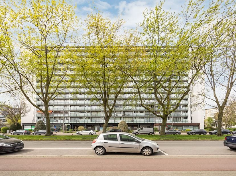 Wonen met uitzicht en comfort. Op de 9de verdieping van een verzorgd gebouw, bevindt zich dit lichtrijke appartement met een prachtig uitzicht over An