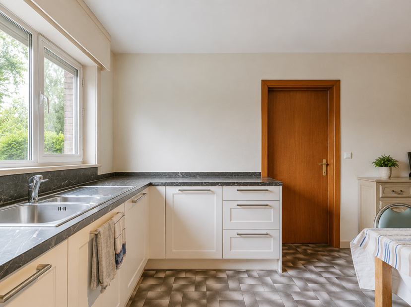Deze vrijstaande woning bevindt zich in een residentiële wijk nabij het centrum van Roeselare. Dankzij de rustige maar centrale ligging geniet u van e