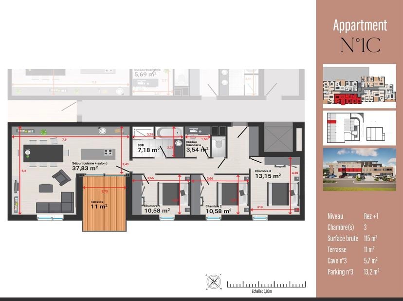 Appartement à vendre à Avenue des Alliés 117,
                    4960 Malmedy