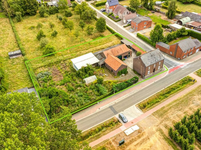 In het landelijke Budingen, deelgemeente van Zoutleeuw, bevindt zich deze karaktervolle hoeve met diverse bijgebouwen en naastgelegen grond met verkav