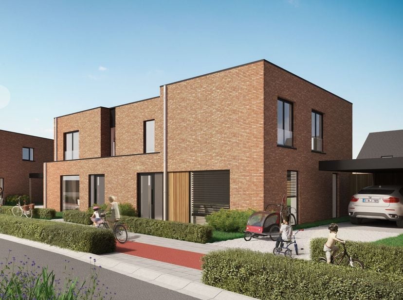 Deze woning wordt gebouwd in het vernieuwend woonproject ‘Roobaertpark’, een rustige buurt die vernieuwend groen, open en verkeersarm is ingericht aan