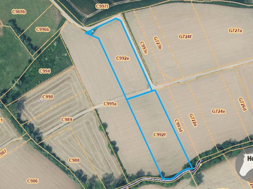 LEDE – Perceel landbouwgrond van 78a 01ca<br />
Deze landbouwgrond heeft een oppervlakte van 7.801 m².<br />
U kunt het perceel terugvinden onder de r