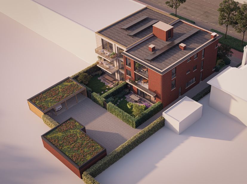 Dit appartement behoort tot een totaalrenovatieproject in de Augustijnslei 46, in het centrum van Brasschaat, schuin tegenover supermarkt Albert Heijn