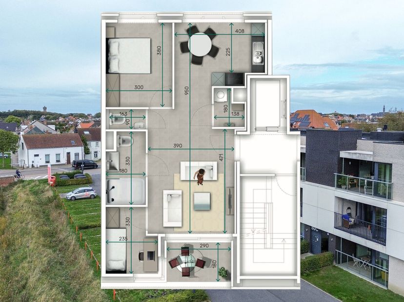 Deze nieuwbouw serviceflat, gebouwd in 2016 biedt een comfortabele en veilige woonomgeving aan de rand van de gezellige badplaats Wenduine. Deze eigen