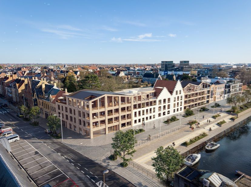 Cet appartement fait partie du projet de construction neuve "De Kaai" à Furnes.<br />
La vue sur le port de plaisance de Furnes, l'architecture modern