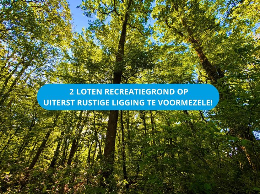 In de Kriekstraat te Voormezele bieden wij deze 2 percelen recreatiegrond aan, gelegen op een centrale maar uiterst rustige locatie. Hier geniet je vo