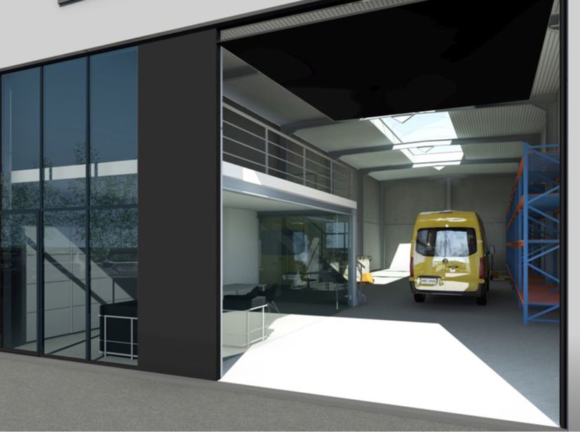ALGEMEEN<br />
Nieuwbouw KMO-unit te koop in Dentergem<br />
Beschikbare unit 4.02 heeft een oppervlakte van 276,39 m².<br />
Strategisch gelegen tuss