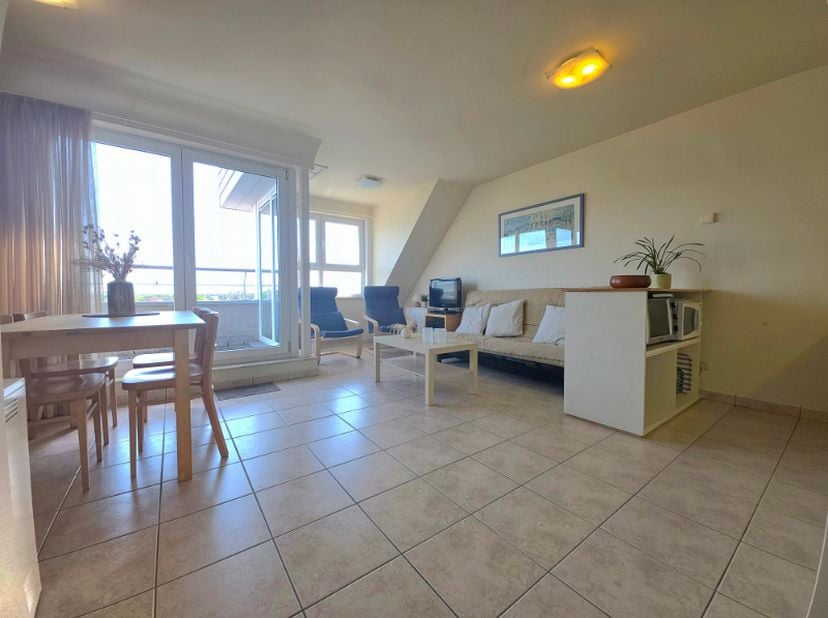Dit gezellige dakappartement verrast met een praktische indeling,veel natuurlijk licht en een warme, huiselijke sfeer.<br />
<br />
Bij binnenkomst vo