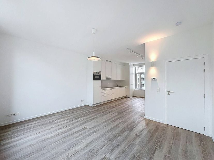 Dit appartement te huur bevindt zich in de Napelsstraat, midden in een bruisende buurt in Antwerpen. Je wandelt zo naar het trendy Eilandje en het his