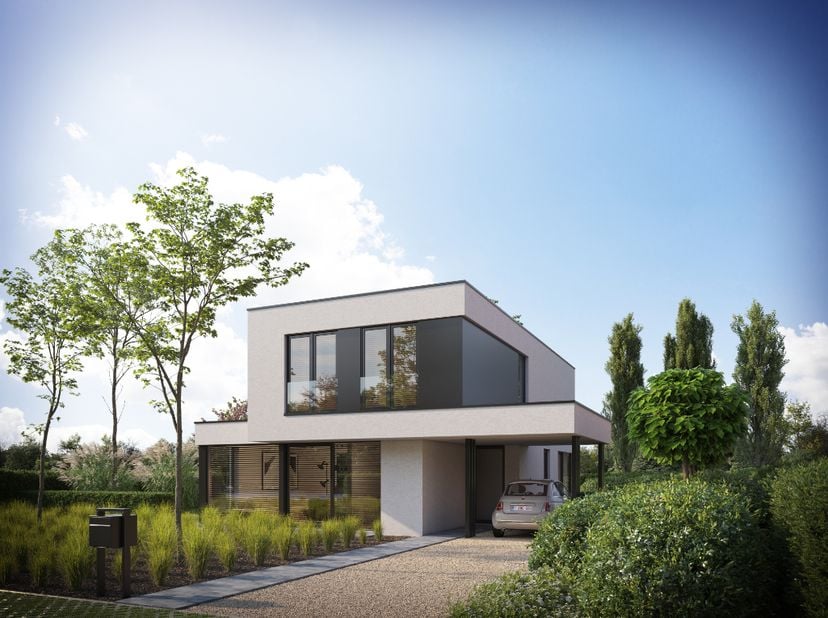 Deze prachtige, nieuw te bouwen woning met formidabel landelijk uitzicht wordt gebouwd op het einde van een rustige straat nabij het centrum van Houth
