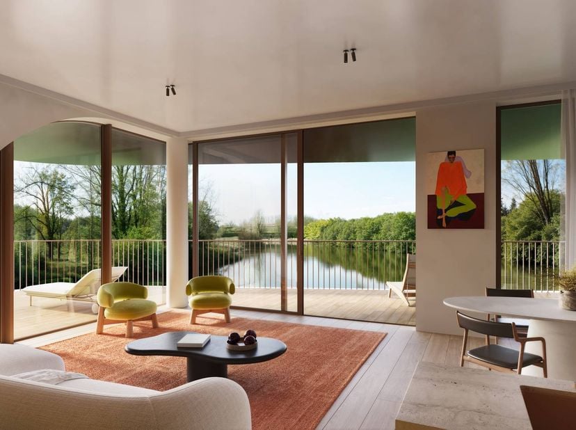 Dit project combineert iconische architectuur met een toplocatie aan de oevers van de Leie, op wandelafstand van het bruisende centrum van Kortrijk. <