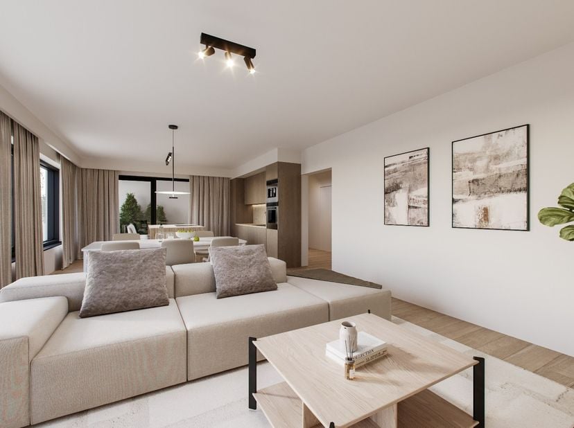 Op de tweede verdieping van Residentie Luna bevindt zich appartement 0201, een ruim en comfortabel appartement van 120 m² met een terras van 9 m². Dan
