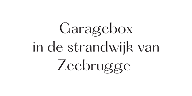 Garage te koop in Bastenakenstraat 18, 8380 Zeebrugge