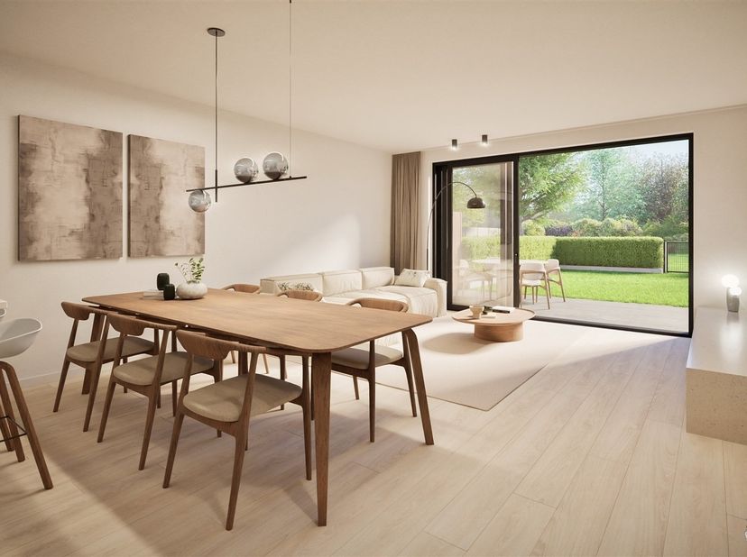 Het gelijkvloers appartement heeft een oppervlakte van 82,28 m², slaapkamer en een privétuin ca 34 m² met terras ca 12m².<br />
<br />
Vanuit uw pri
