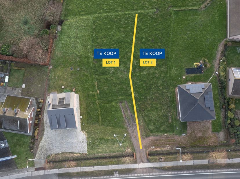 Twee bouwloten voor open bebouwing van telkens 748m², zonder bouwverplichting, gelegen langs de Ruiseleedsesteenweg. Je geniet hier van een open en gr