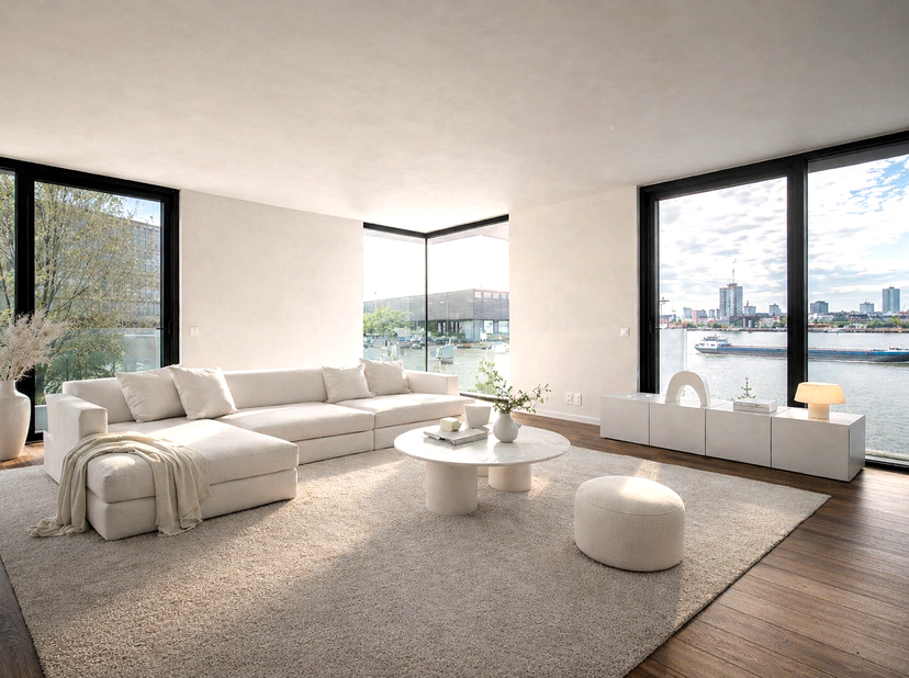 Luxe 2-slk app ( 94 m2 ) met Scheldezicht en garage<br />
<br />
Lichtovergoten, niet bemeubeld hoekappartement met zij – en frontaal zicht op Schelde