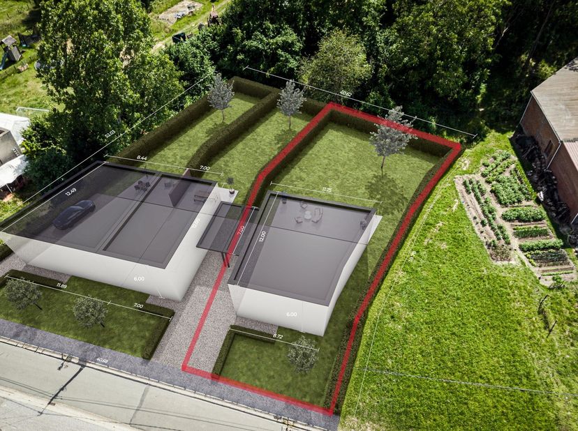 Bouwgrond LOT 1 betreft een bouwperceel van 7a 51ca, bestemd voor open bebouwing. Dit lot is gelegen in een bosrijk gebied aan de Ribusstraat.<br />
D
